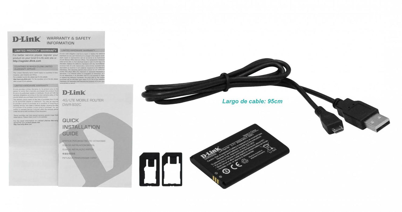 D-LINK Router 4G/LTE-Cat4 N300-2,4GHz 3 antenas Clickbox