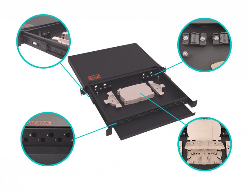 Deslizable 24-ST-FC Cabecera 1U para Clickbox