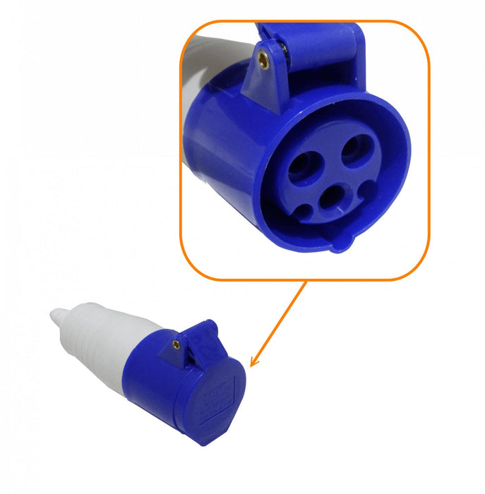 Enchufe industrial hembra 16A IP44 250V. Clickbox