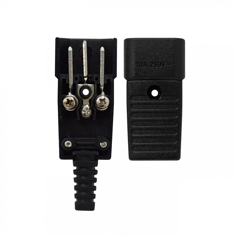 Enchufe Macho C14 10A Negro Computación Clickbox