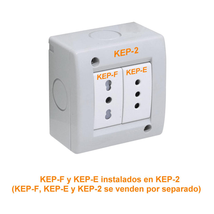 Enchufe mural blanco KALOP 10/16A 250V req/KEP-A Clickbox