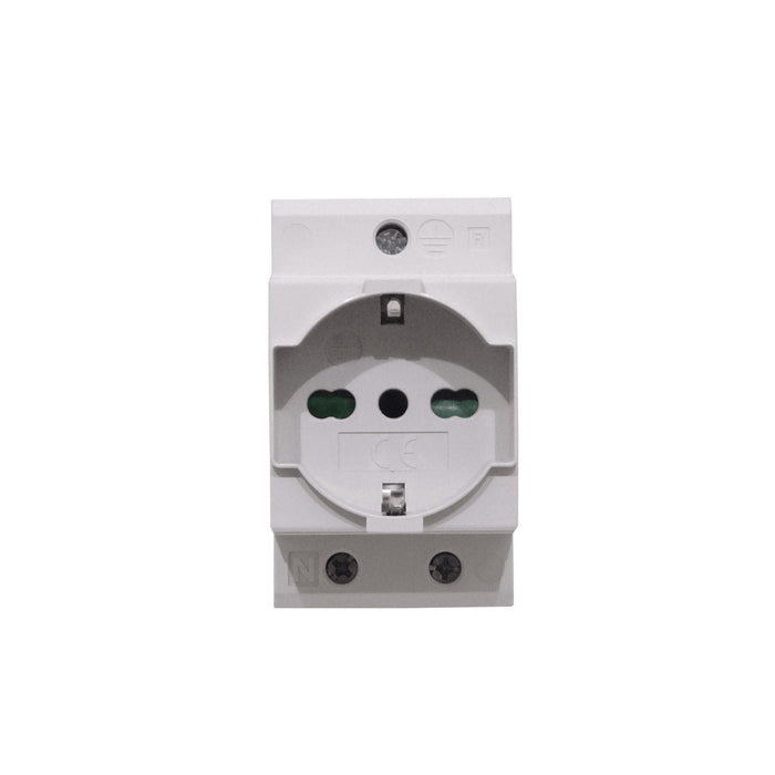 Enchufe Schuko-Chile 10/16A para Riel Din Ancho Clickbox
