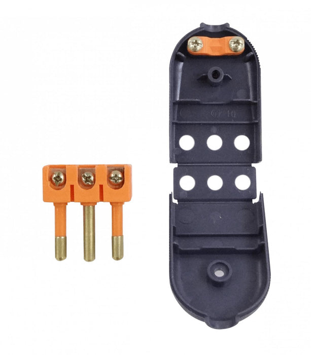 Enchufe Volante Negro 10A 2P+T KL44403 Clickbox