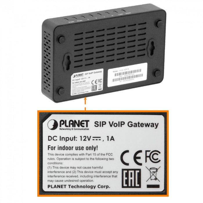 Router VoIP PLANET con 4 puertos FXS-RJ11-H Clickbox