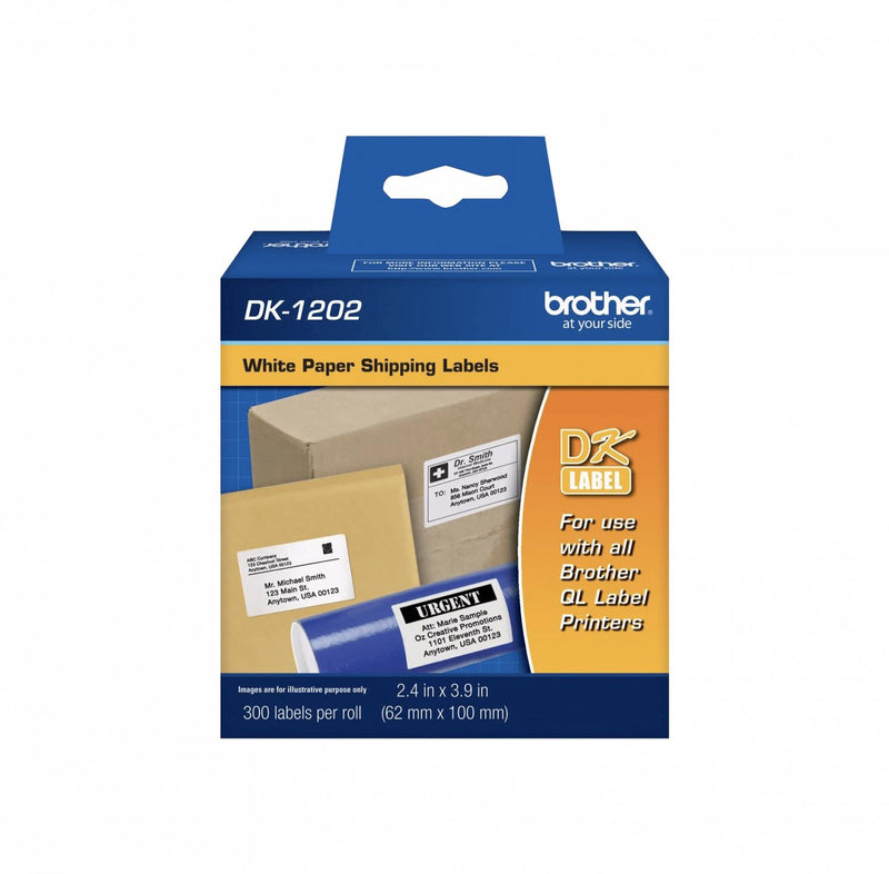 Etiquetas Adhesivas Papel Blanco 62x100mm Brother Clickbox