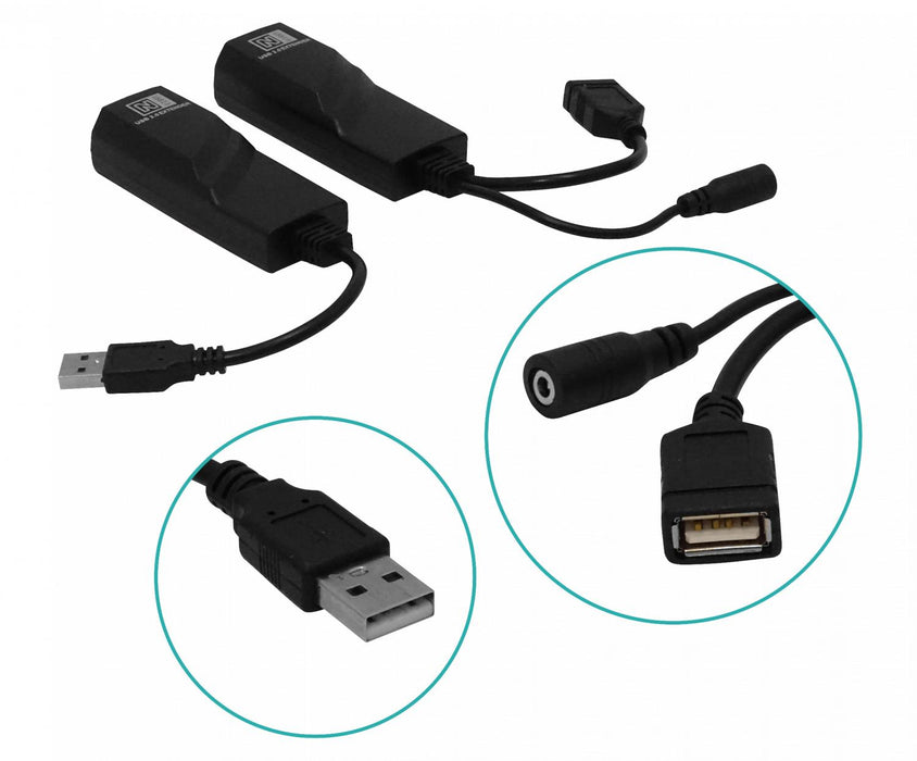 Extensión Activa USB2.0 UTP cat5-cat6 50-100m Clickbox
