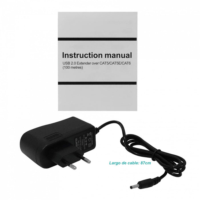Extensión Activa USB2.0 UTP cat5-cat6 50-100m Clickbox