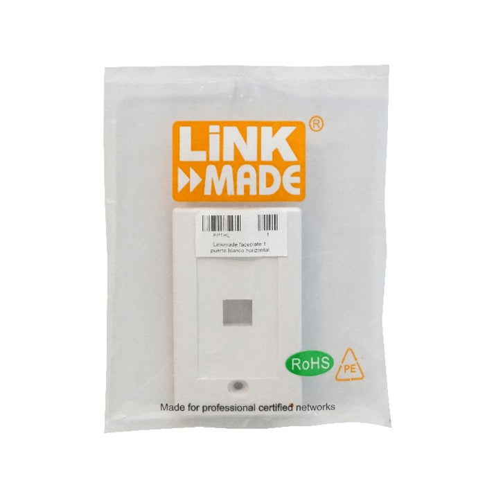 Faceplate Horizontal Blanco 1-Keystone Clickbox