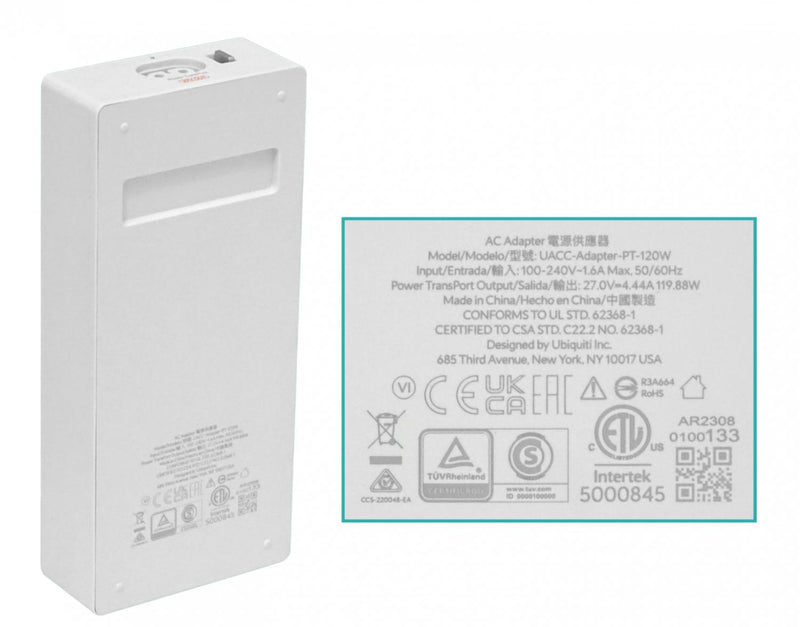 Fuente de Alimentación UBIQUITI 27VDC para UISP - Clickbox