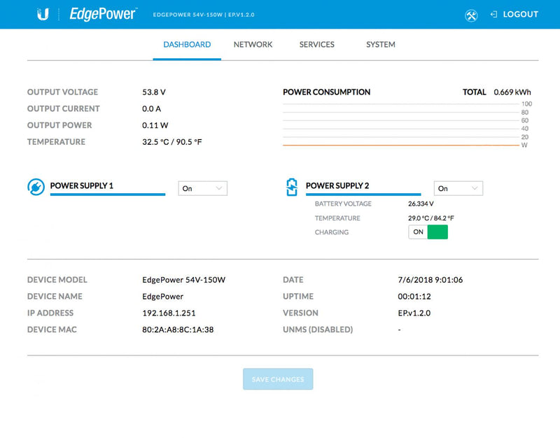 Fuente Poder 54VDC 150W/300W UBIQUITI Clickbox