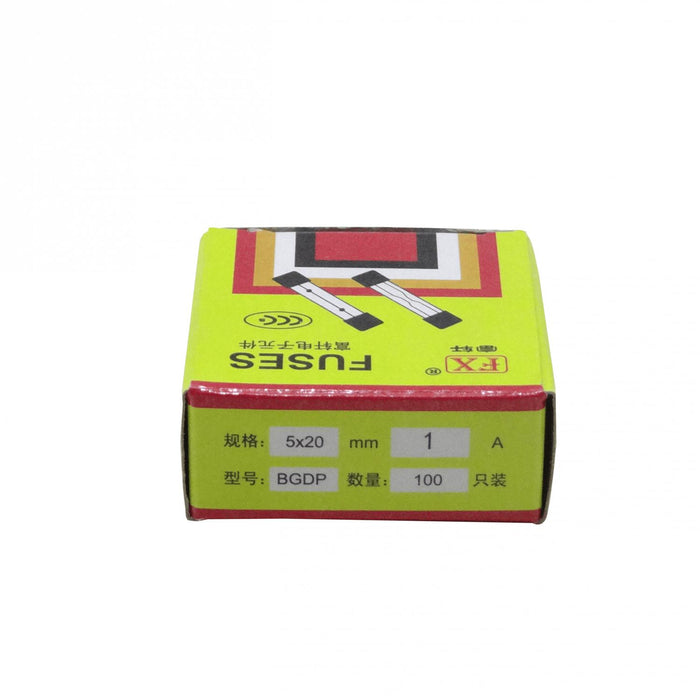 Fusible de vidrio cilíndrico 1A 5x20mm 250V, caja Clickbox