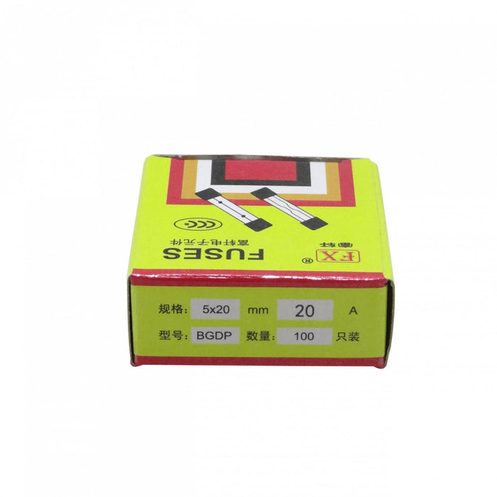 Fusible de vidrio cilíndrico 20A 5x20mm 250V, Clickbox