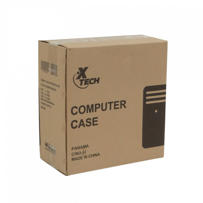 Gabinete ATX XTECH 600W Negro con 2 puertos Clickbox