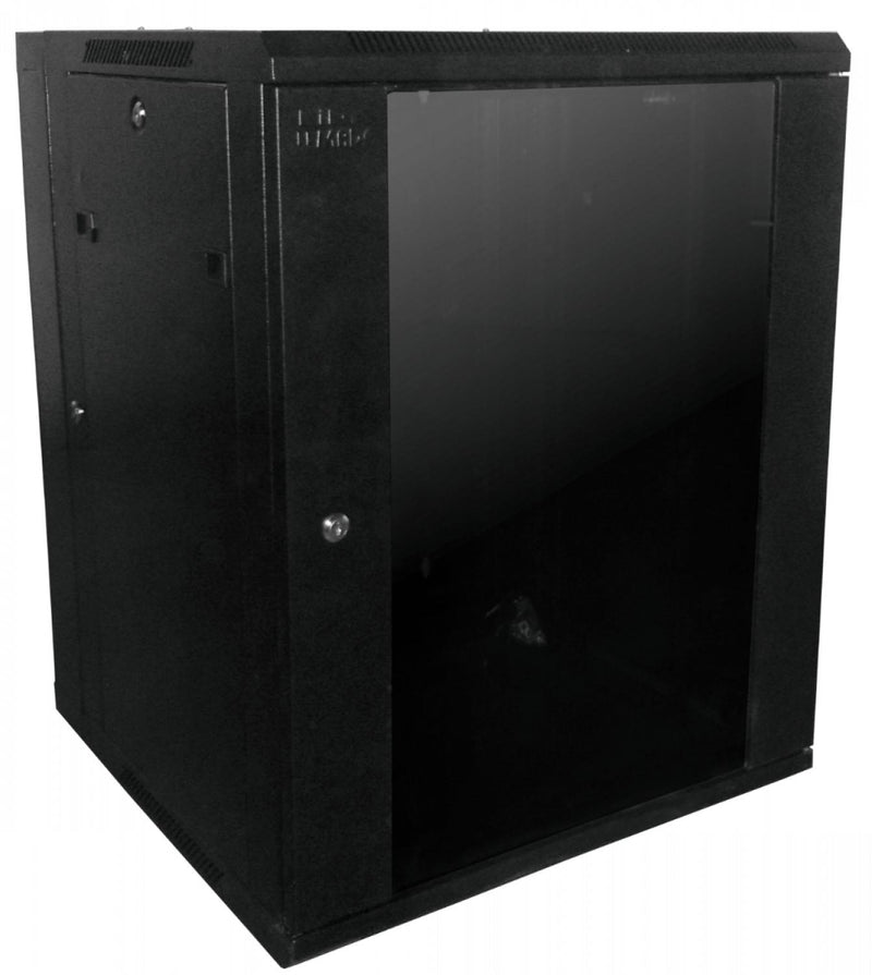 Gabinete LINKMADE 15U con fondo negro y 2U para Clickbox