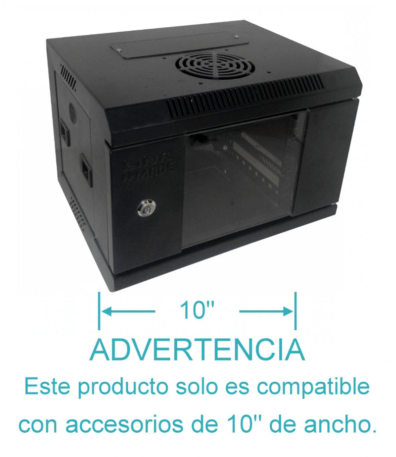 Gabinete LINKMADE 4U 10" Ancho 30cm Negro Clickbox
