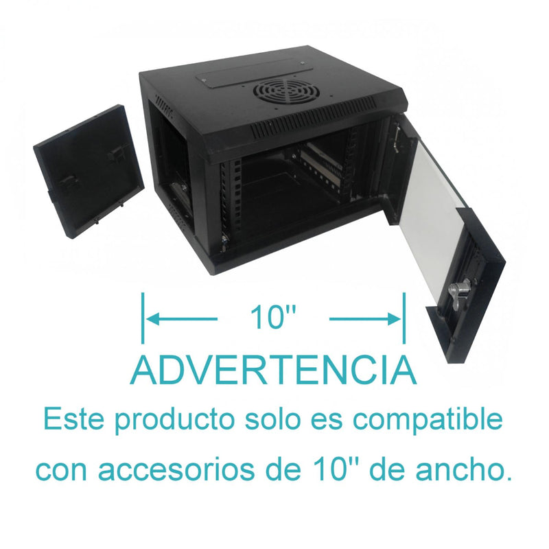 Gabinete LINKMADE 4U 10" Ancho 30cm Negro Clickbox