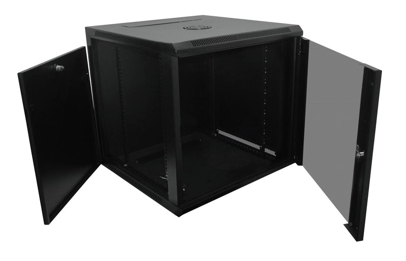 Gabinete Rack Pared 11U Negro 60cm Fondo Clickbox