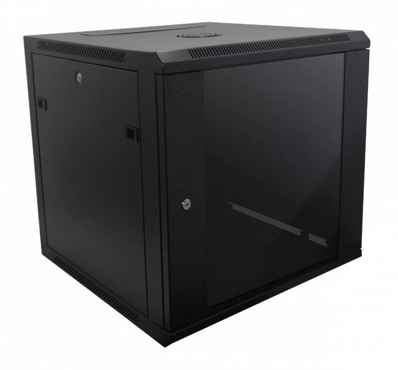 Gabinete Rack Pared 11U Negro 60cm Fondo Clickbox