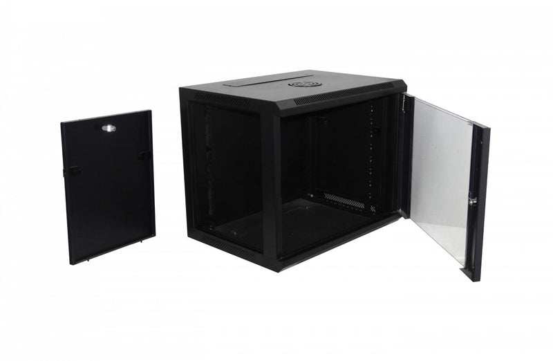 Gabinete Rack Pared 9U Negro 45cm Fondo Clickbox