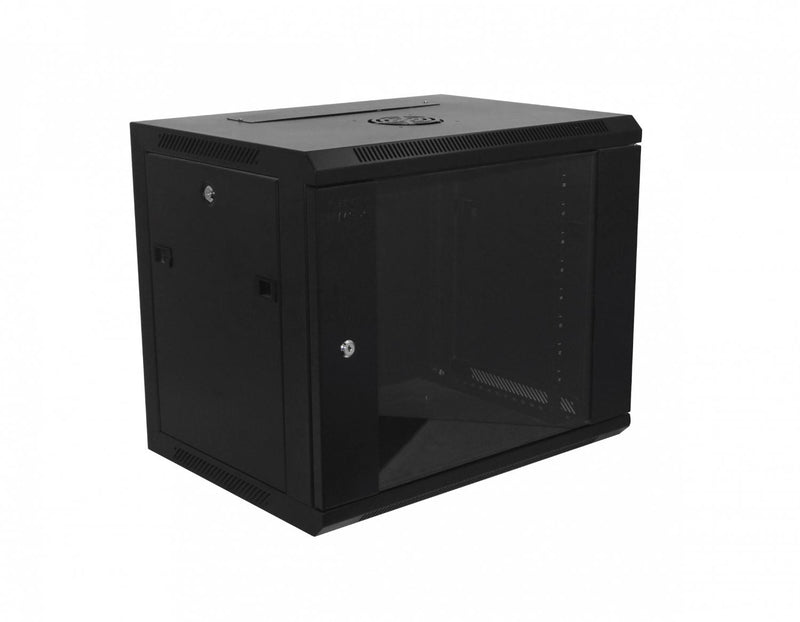Gabinete Rack Pared 9U Negro 45cm Fondo Clickbox