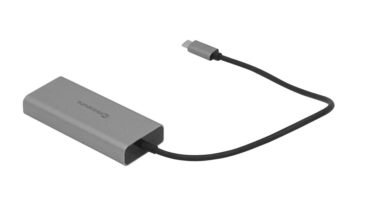 Hub USB-C 10Gbps 1 USB-CM 4 USB-CH Aluminio 15cm Clickbox