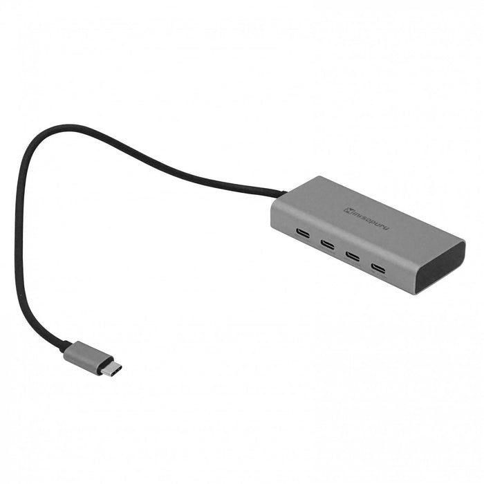 Hub USB-C 10Gbps 1 USB-CM 4 USB-CH Aluminio 15cm Clickbox