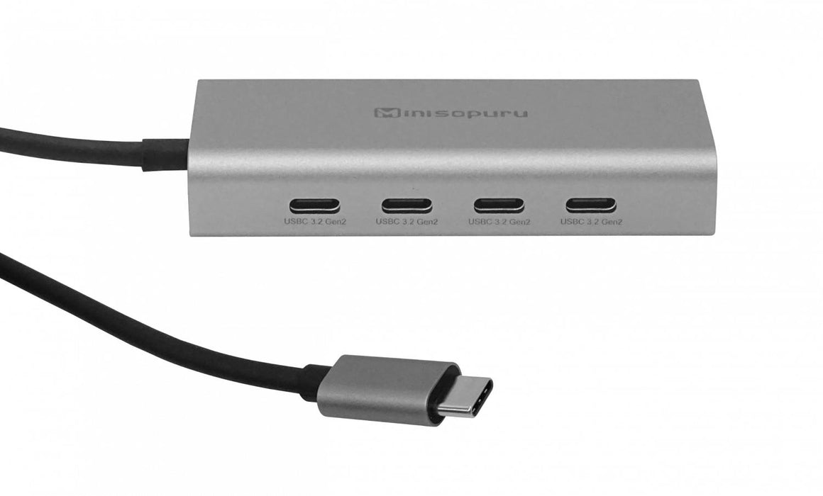 Hub USB-C 10Gbps 1 USB-CM 4 USB-CH Aluminio 15cm Clickbox