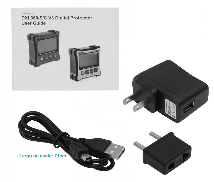 Inclinometro Digital 2-Ejes Precisión 0,02° Base Clickbox