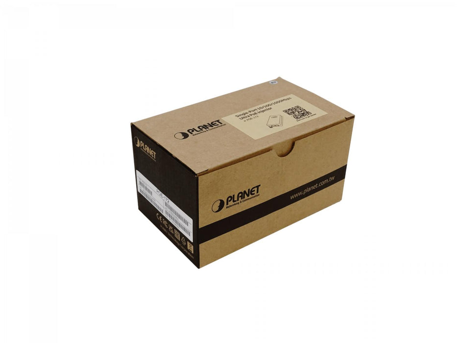 Inyector PoE+ PLANET 802.3at 56V 60W 2-RJ45 Clickbox