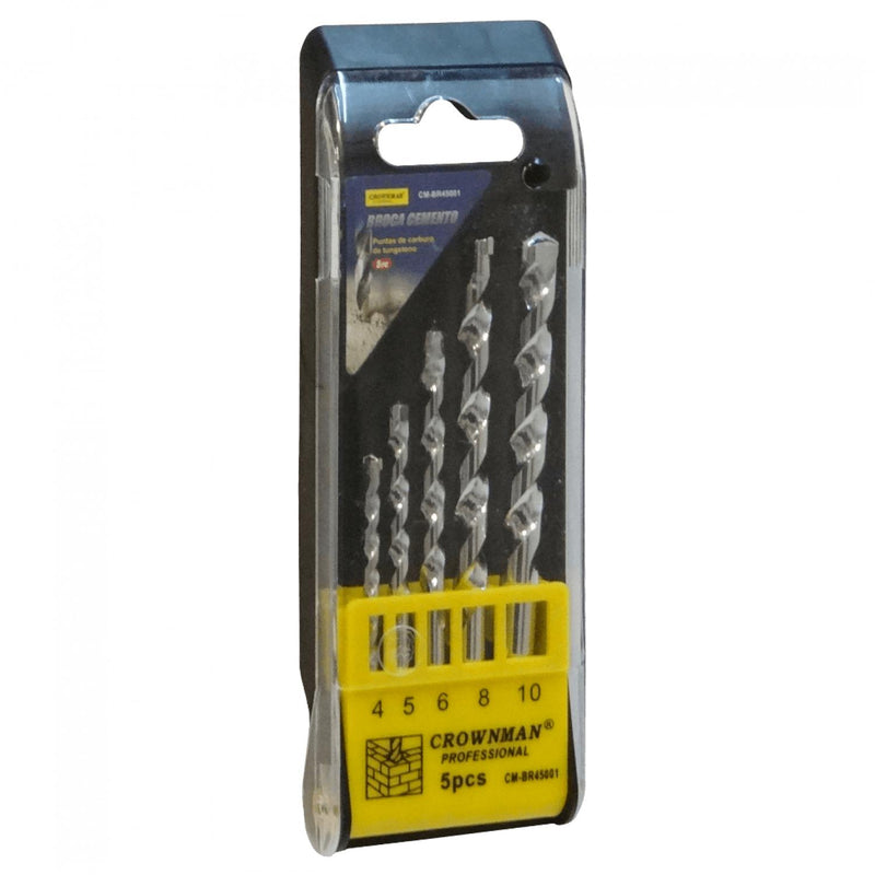 Juego Brocas Concreto 5 Unidades 4-10mm Clickbox