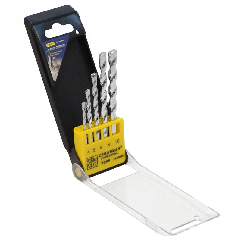 Juego Brocas Concreto 5 Unidades 4-10mm Clickbox