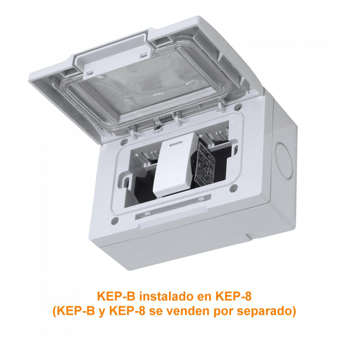 KALOP c/Tapa 3-Mod IP55 Caja Gris Clickbox