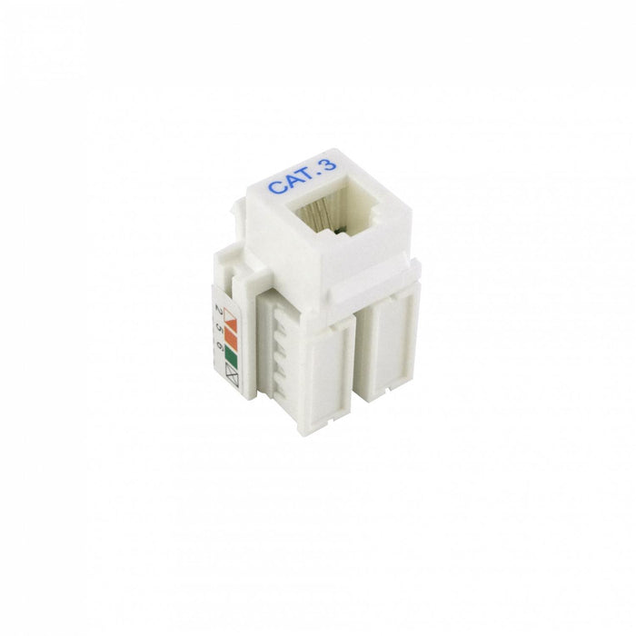 Keystone hembra blanco LINKMADE Cat3 RJ11/RJ14 Clickbox