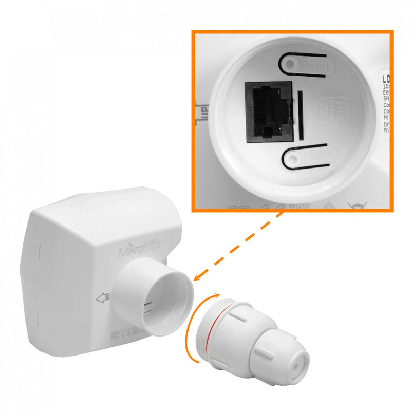 Kit de Antena LTE CAT6 MikroTik 8dBi 300/50Mbps Clickbox