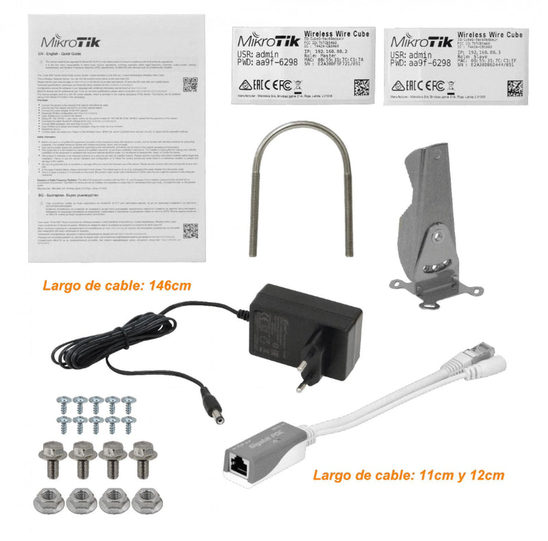 Kit PtP 60GHz+5GHz 2-unid pre-configuradas Clickbox