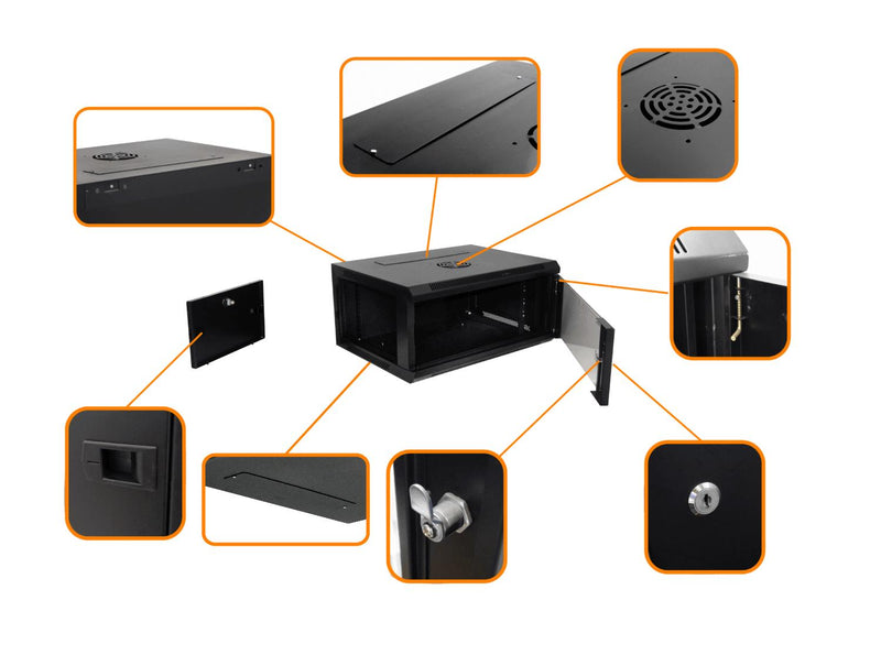 Laterales removibles para gabinete LINKMADE de 4U Clickbox