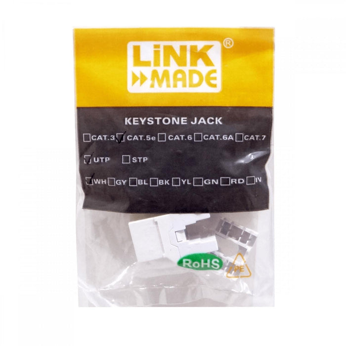 LINKMADE 180Âş Blanco Cat5E U/UTP Punchable Clickbox