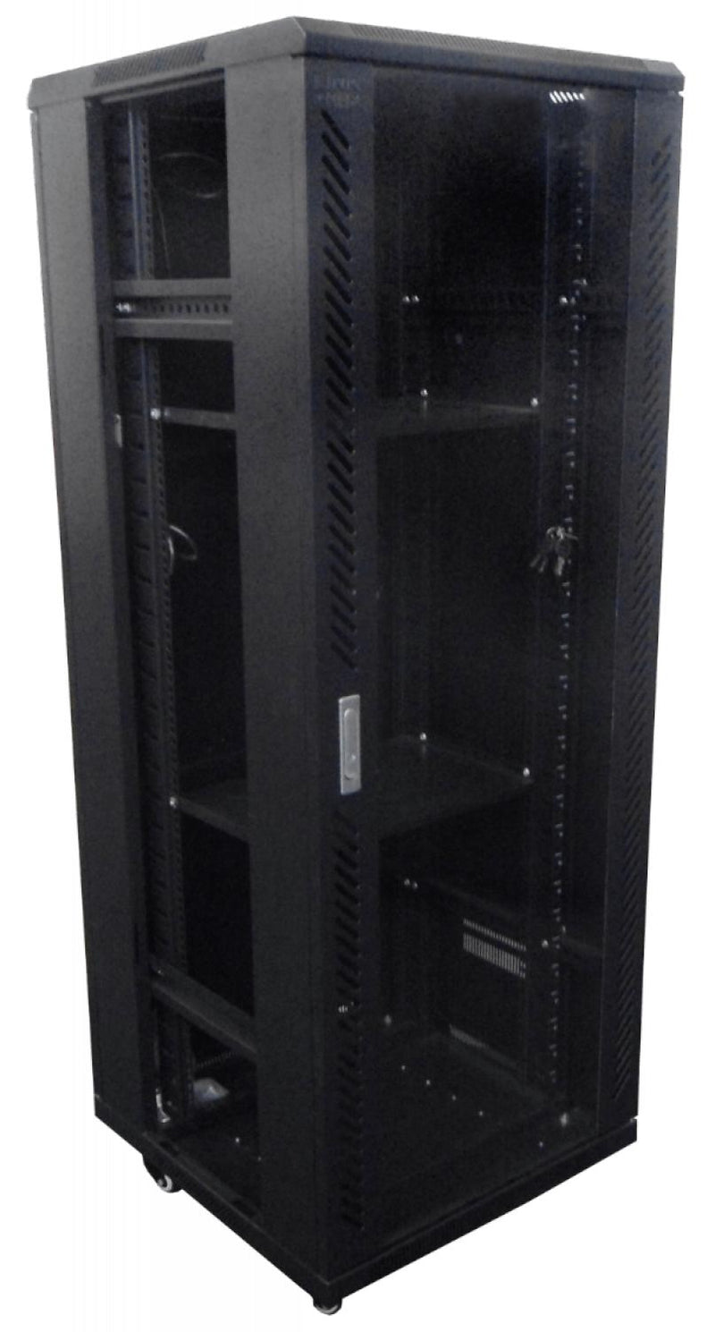 LINKMADE Rack Vidrio Piso 32U/140cm 600mm Clickbox