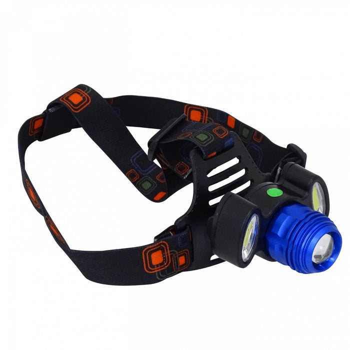 Linterna LED Recargable 3-LEDs Cintillo Cabeza b. Clickbox