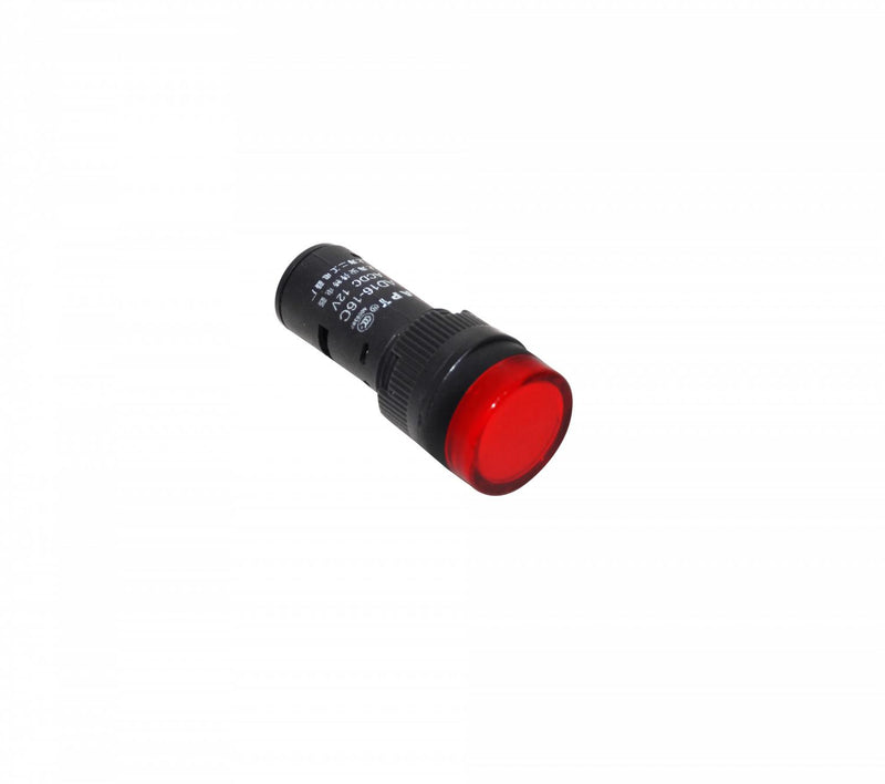 Luz Piloto LED Rojo 12VDC/AC 15mm 19mm Clickbox