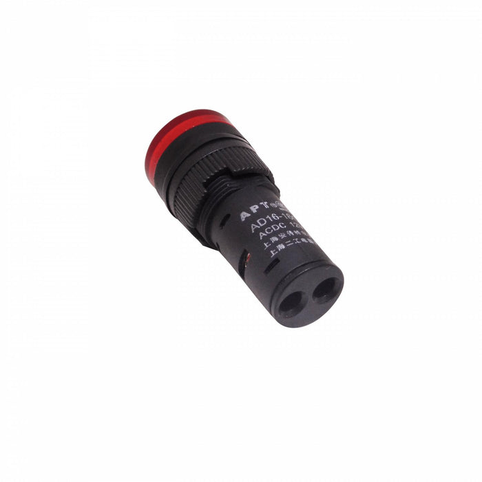Luz Piloto LED Rojo 12VDC/AC 15mm 19mm Clickbox