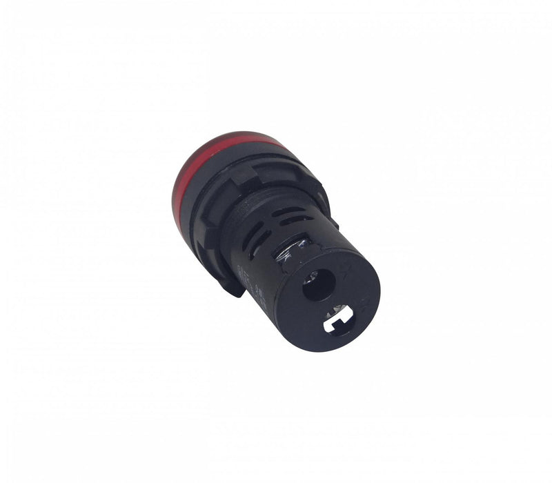 Luz Piloto LED Rojo 220VAC 20mm-diametro Clickbox