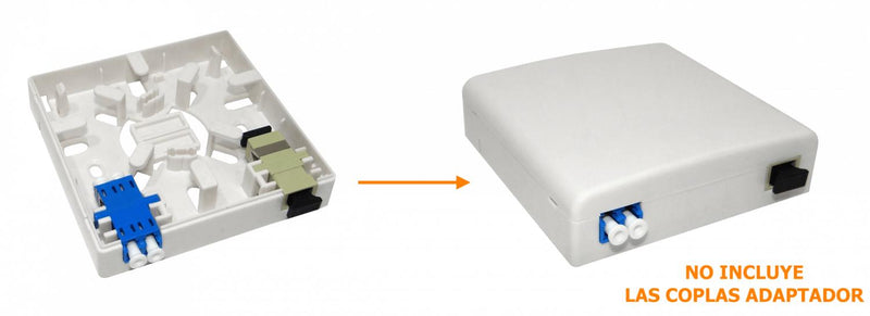 Manguito recto para caja blanca con terminación Clickbox