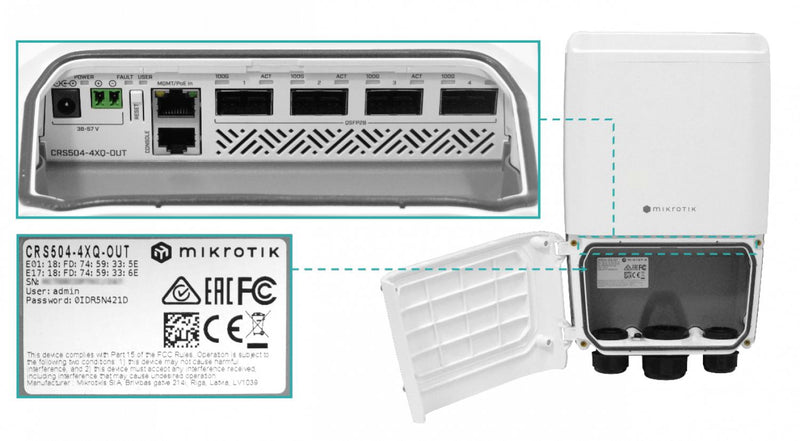 MIKROTIK CRS504-4XQ-OUT IP66 Clickbox