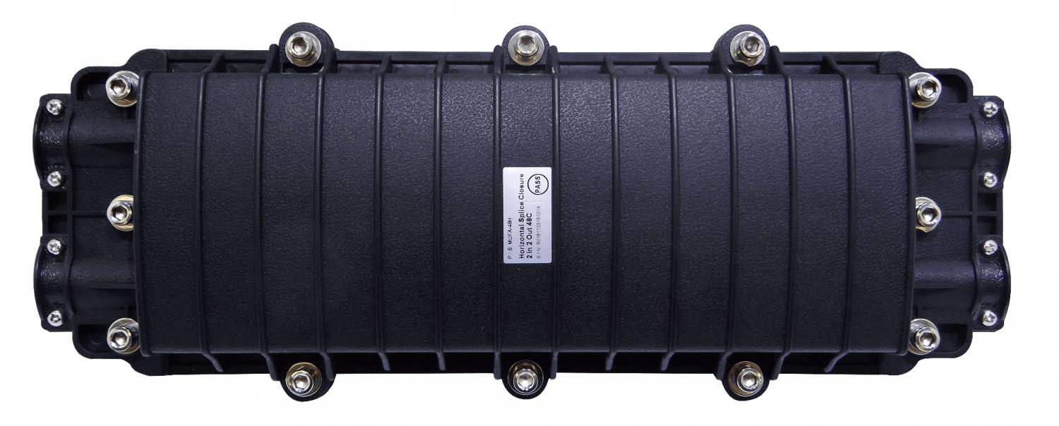 Mufa Horizontal 2-in 2-out 48 Fusiones Fibra Clickbox