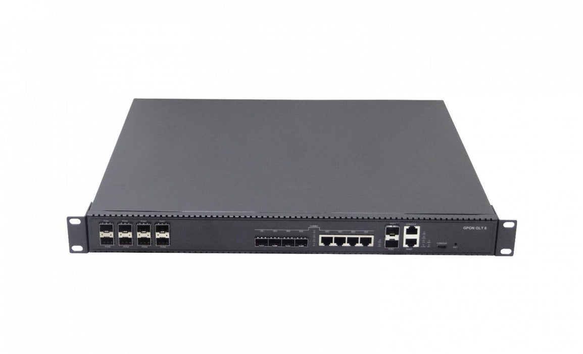 OLT GPON 8 puertos SFP, 2 puertos SFP+10G, 4 Clickbox
