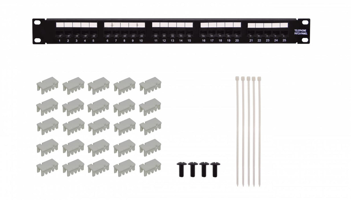 Panel de conexión CAT3 25-RJ45 8P8C 1U Clickbox