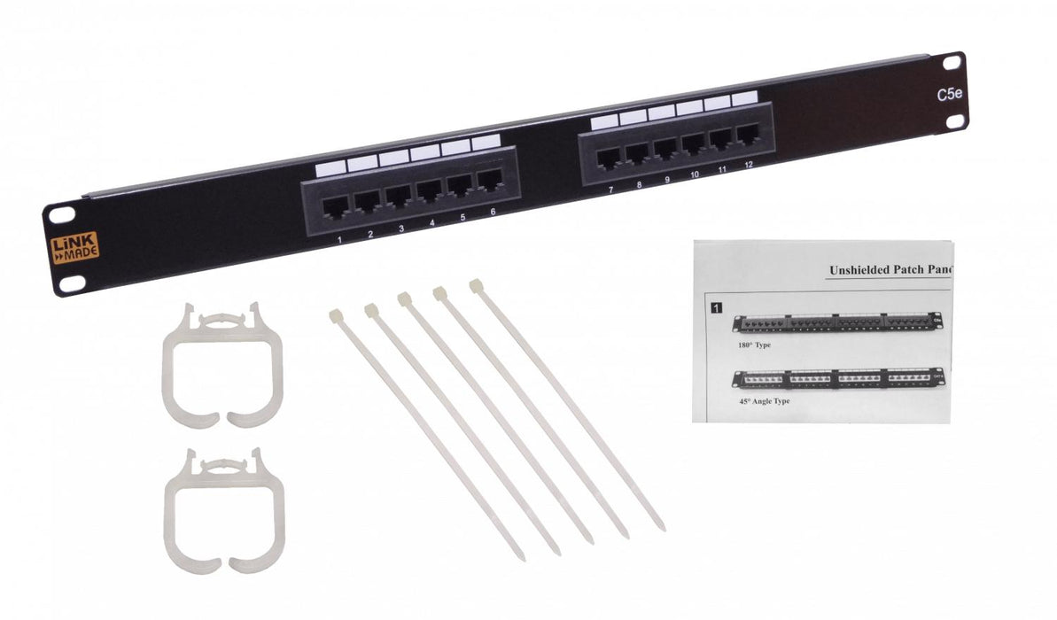 Panel de conexión LINKMADE 12-RJ45 CAT5E UTP Clickbox