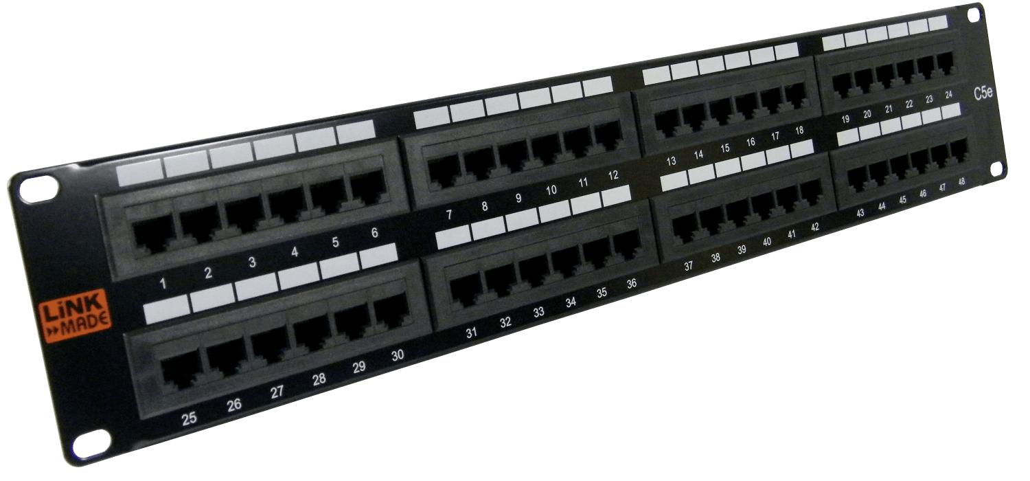 Panel de conexión LINKMADE 48-RJ45 CAT5E UTP 2U Clickbox