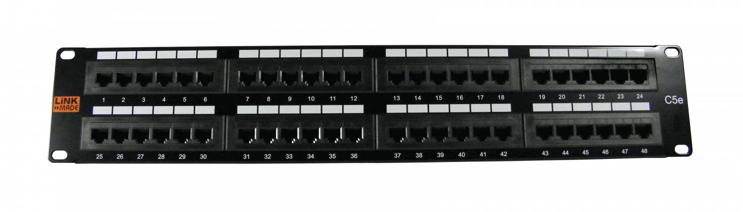 Panel de conexión LINKMADE 48-RJ45 CAT5E UTP 2U Clickbox